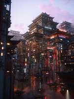 我的世界中式赛博朋克建筑创意赏析