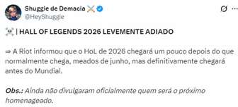 LOL英雄联盟2026名人堂推迟公布，入选名单预测