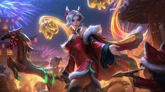 英雄联盟新年皮肤实机演示大全：龙马烈焰与踏雪寻梅