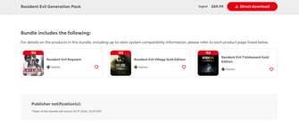 任天堂Switch《生化危机世代包》3月31日停售提醒