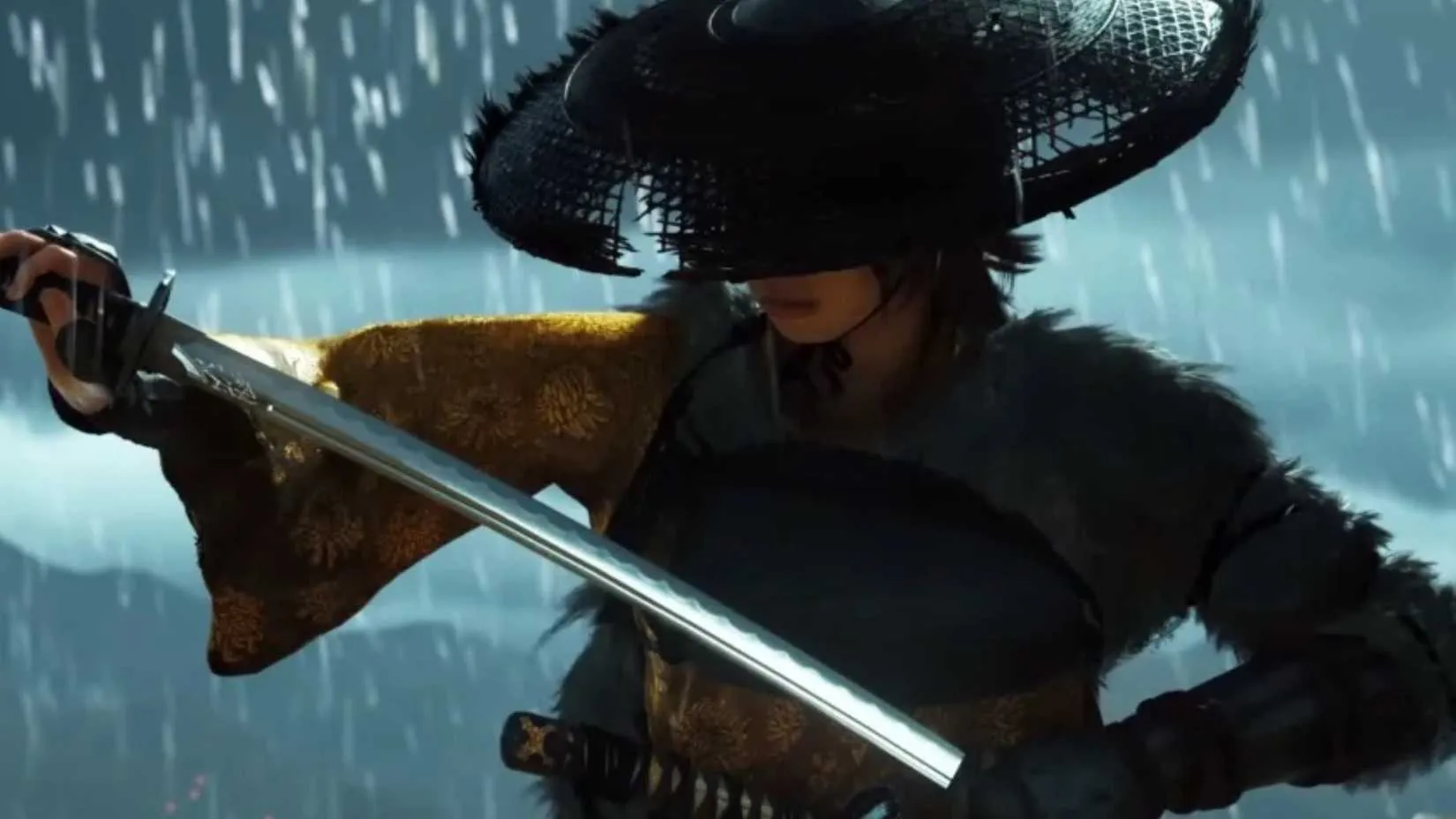 Atsu drawing her katana with a focused glare, ready to face a deadly duel