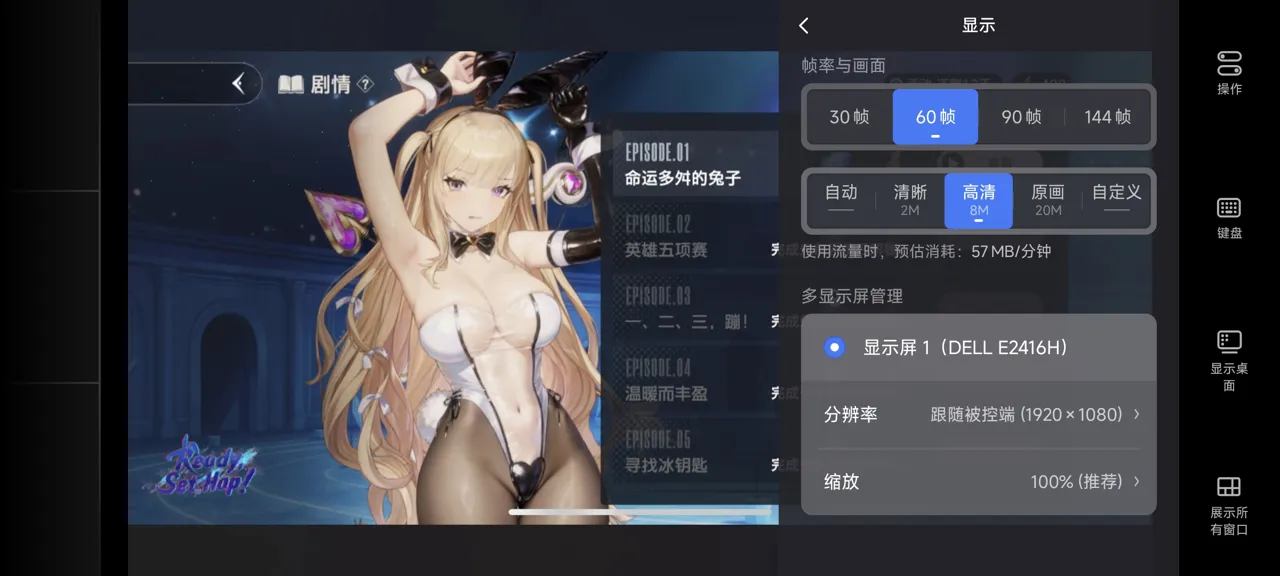 网易UU远程玩《棕色尘埃2》 选择帧率与画面