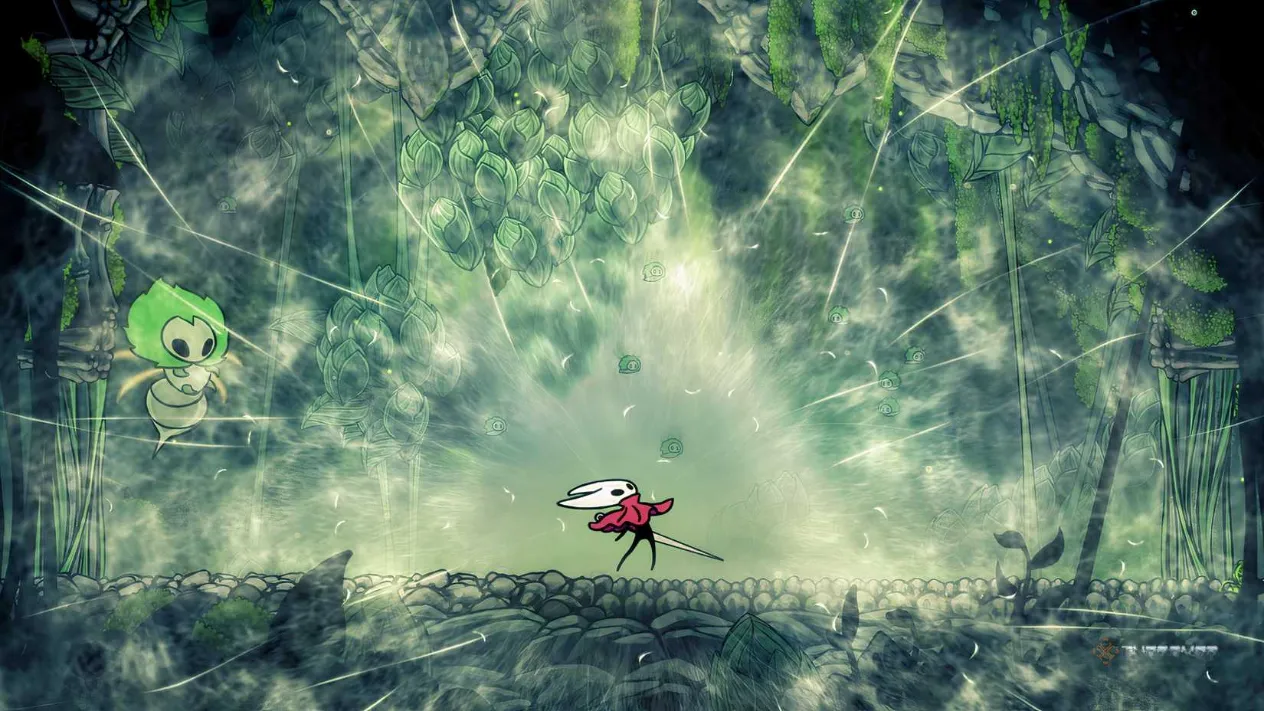 Hornet engaging the Moss Mother in a fierce battle