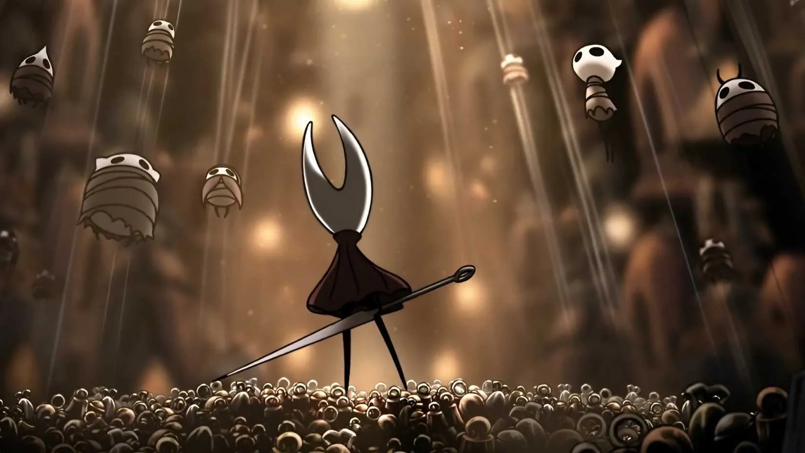 The bell-adorned town of Bellhart, a hauntingly beautiful new locale in Silksong