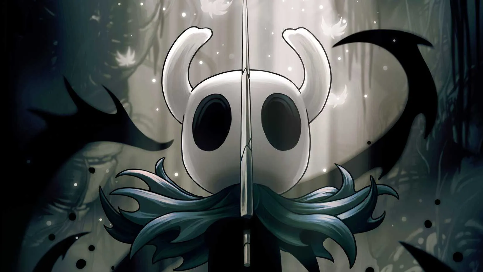 The Knight wields his nail and the void in Hollow Knight