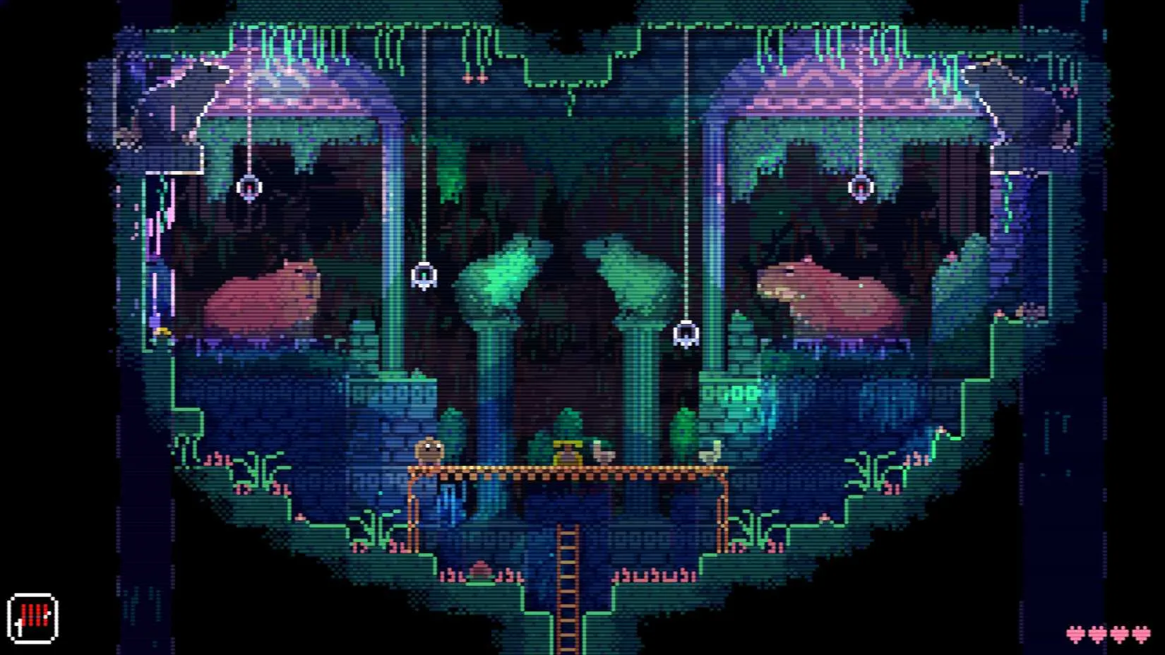 A glowing blob exploring a dark, puzzle-filled labyrinth in Animal Well