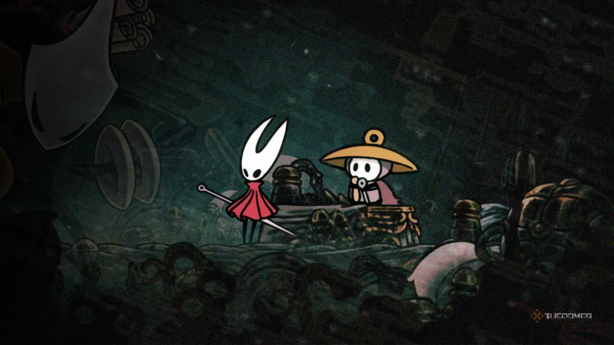 Sherma and Hornet poring over a map in the dark of Bone Bottom