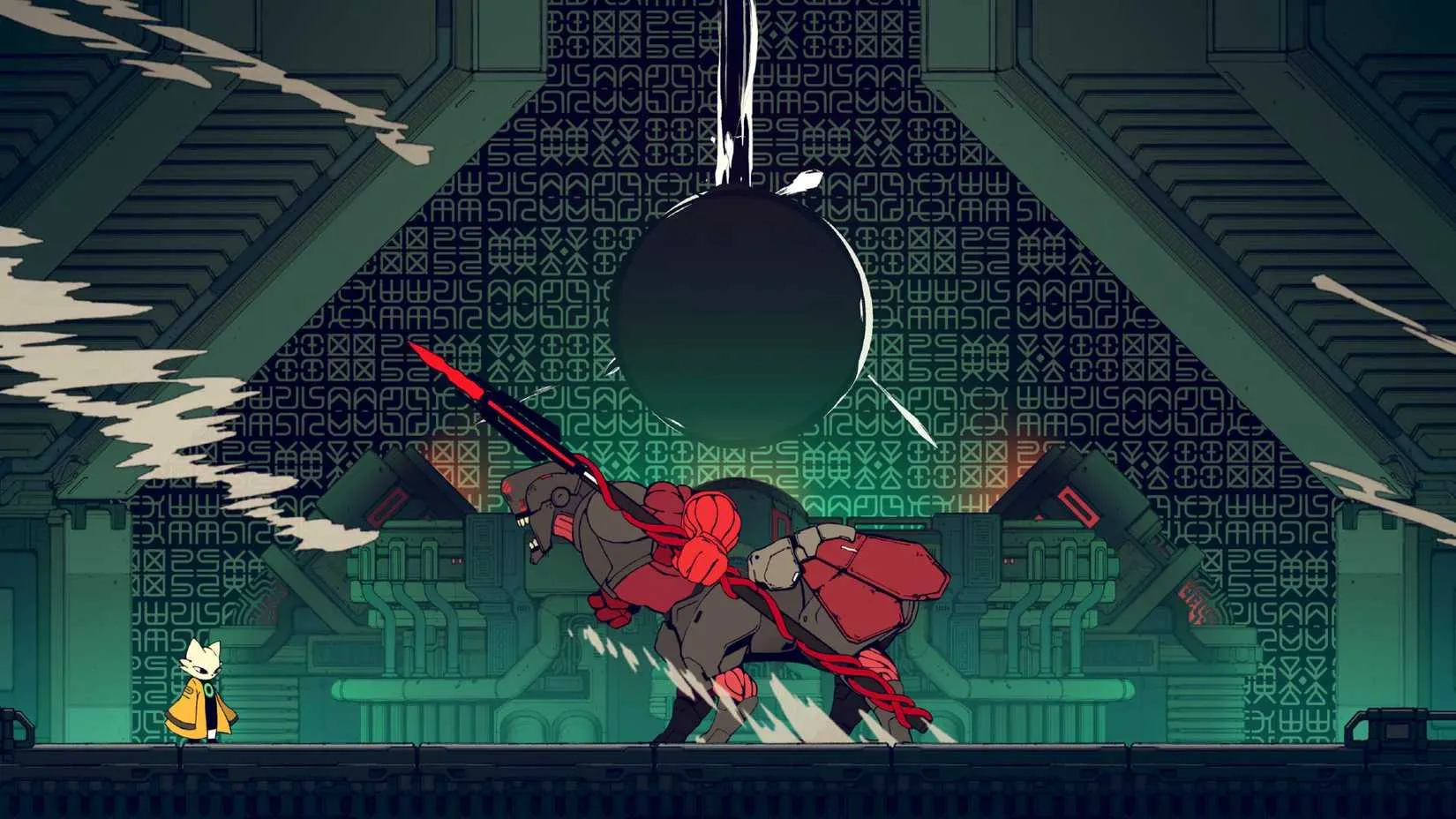 Nine Sols: an oriental-themed character with a sword, standing on a rooftop, cherry blossoms in the air