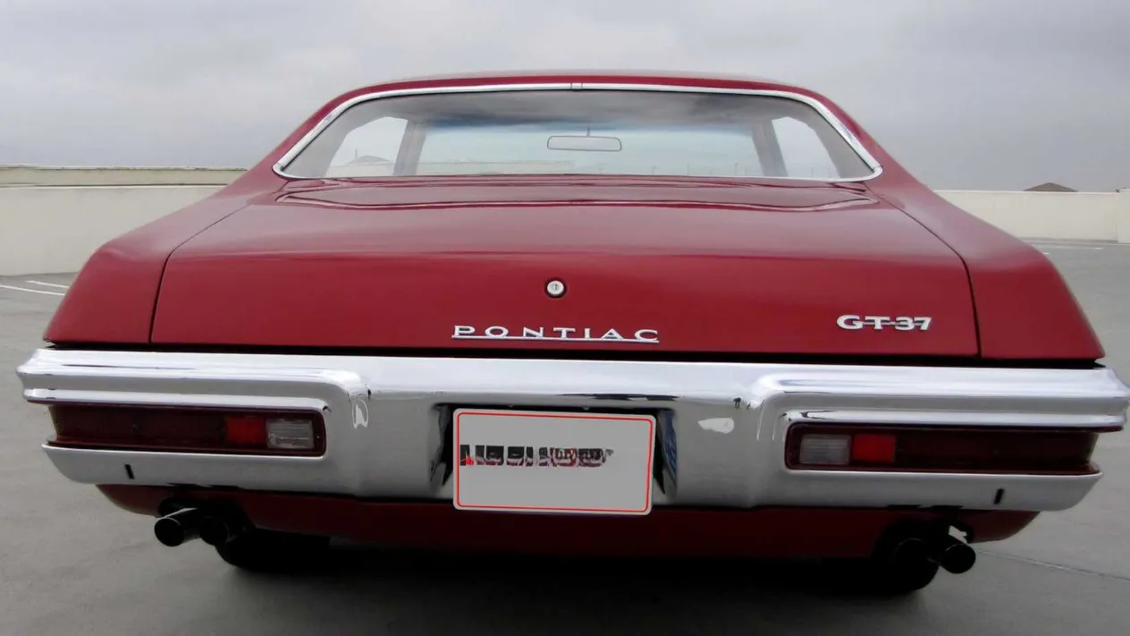 Red 1971 Pontiac GT-37 showing its understated styling