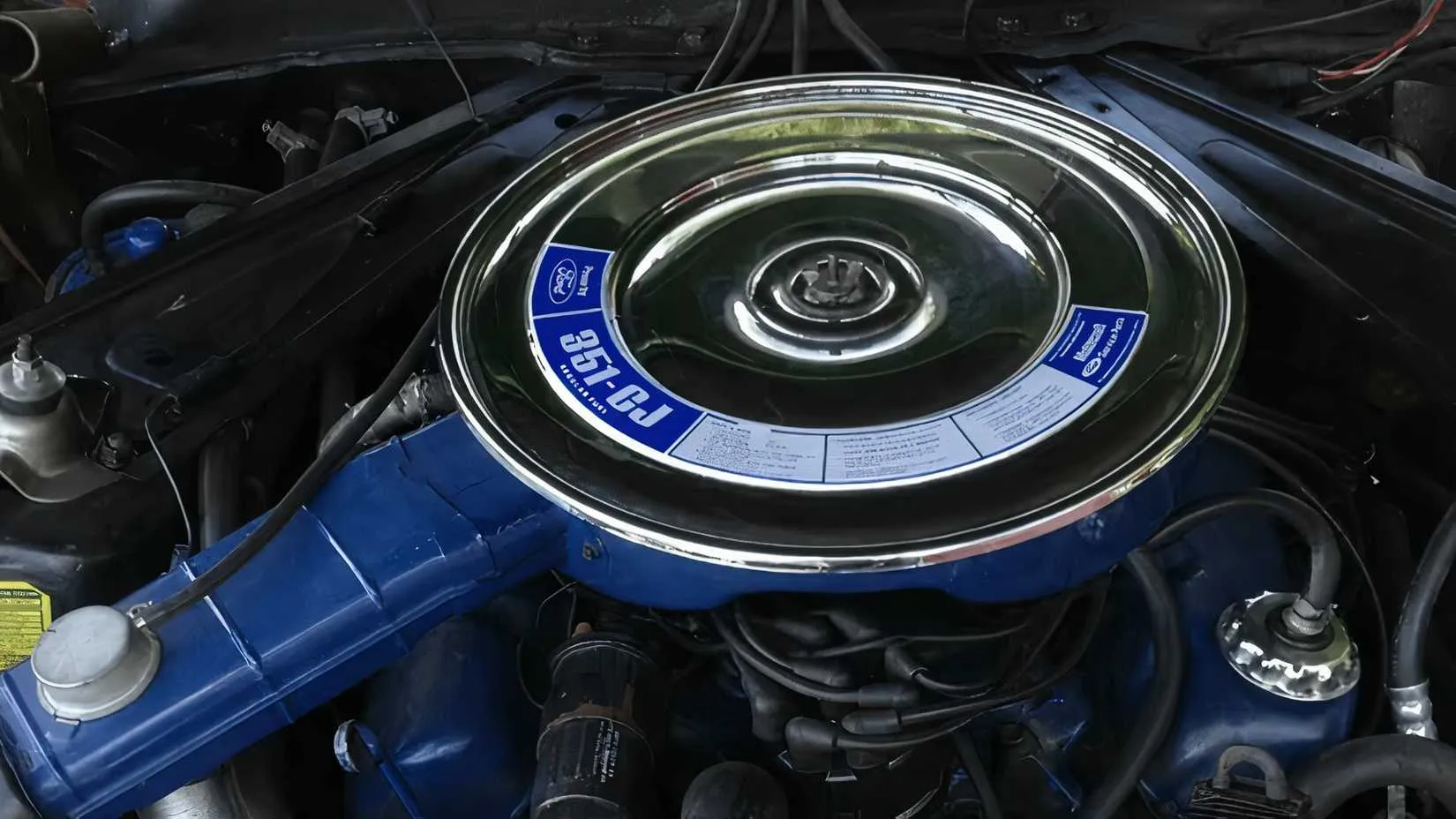 The 351 Cobra Jet engine from a 1972 Mercury Montego GT Cyclone