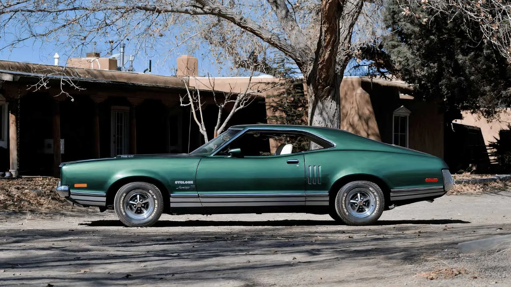 Rear three-quarter view of a 1972 Mercury Montego GT Cyclone