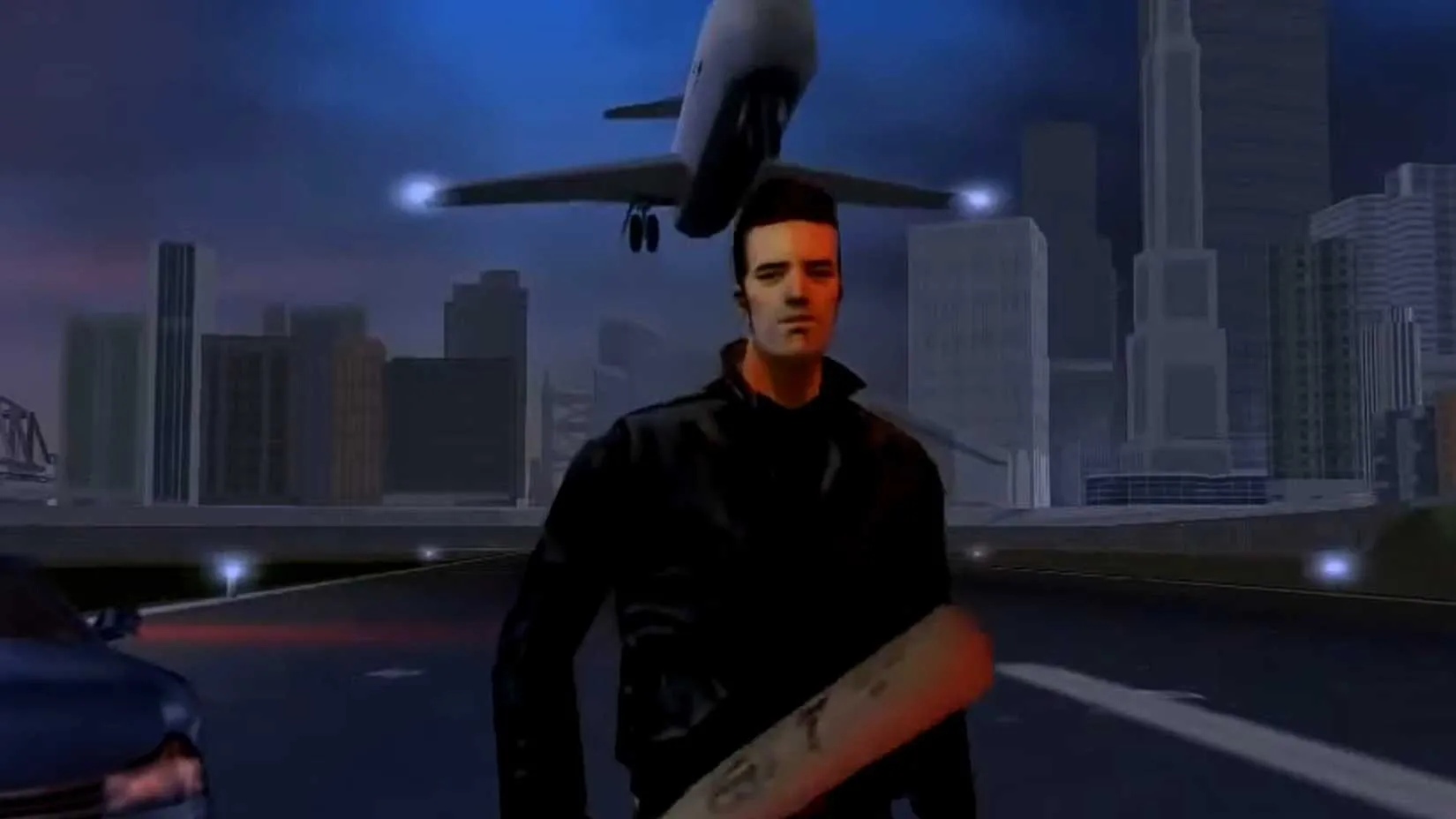 GTA III cityscape at night