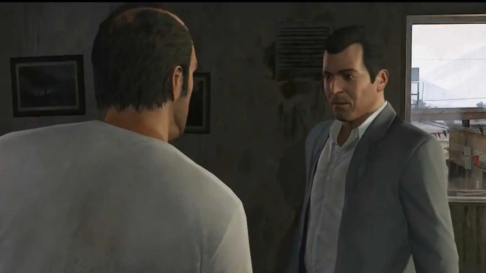 GTA V trio overlooking Los Santos