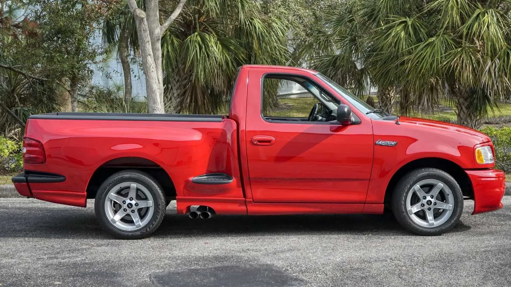 Side profile of a second-generation Ford F-150 Lightning