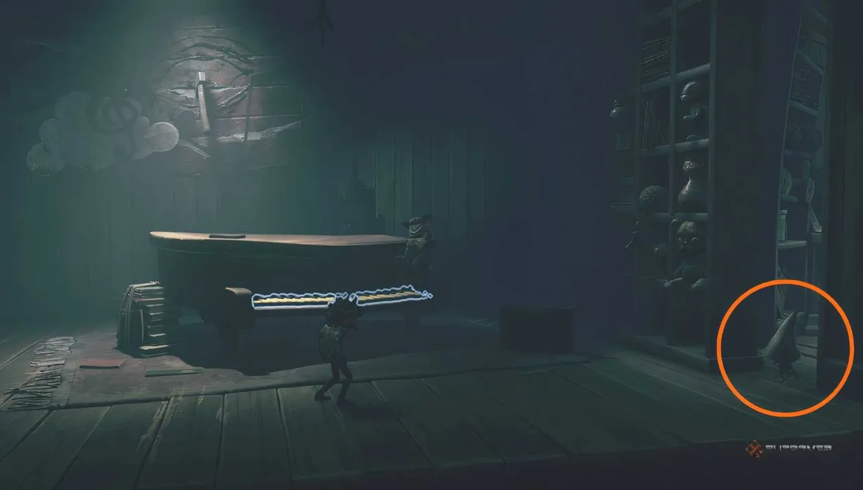 A Nome running out of a secret room in Little Nightmares 3