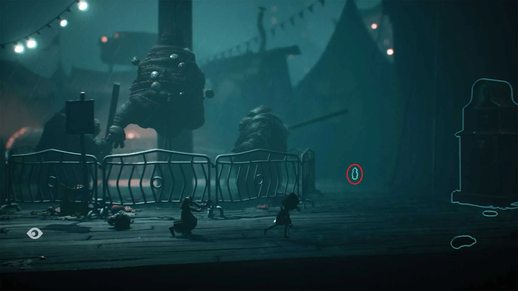 Lady statue location near the piñata scene