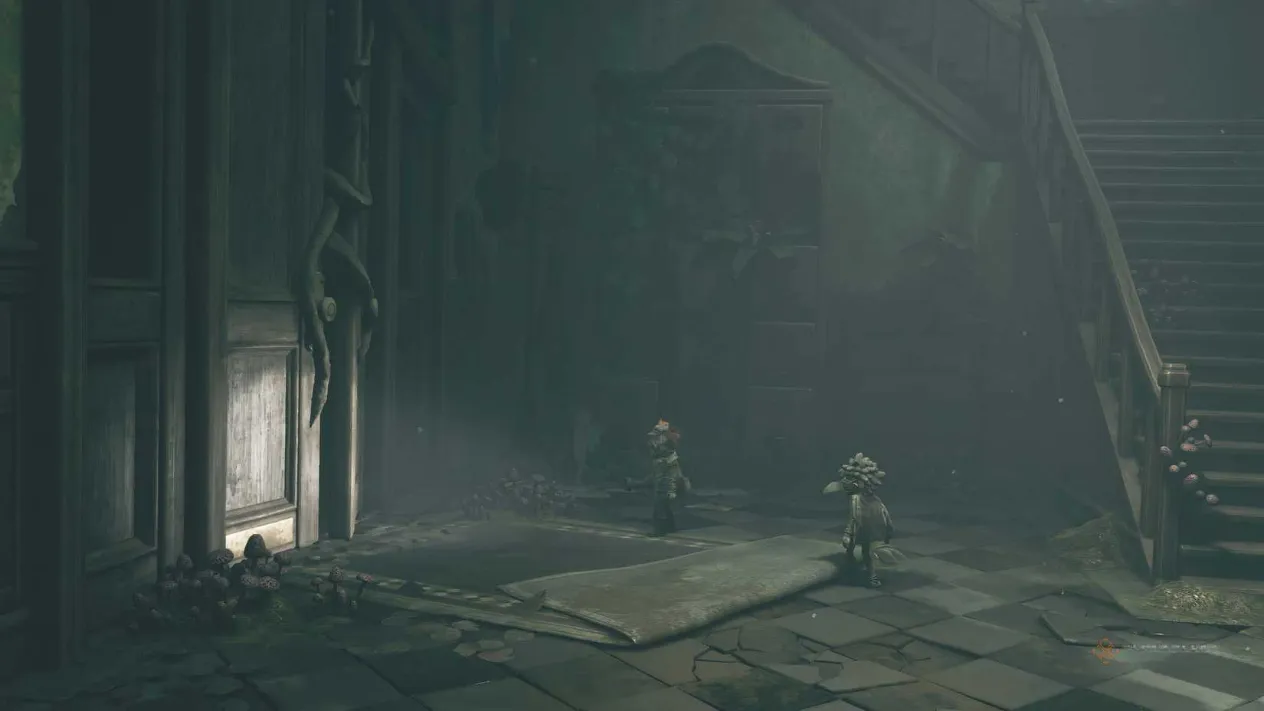 Alone standing near a ghost in Little Nightmares 3