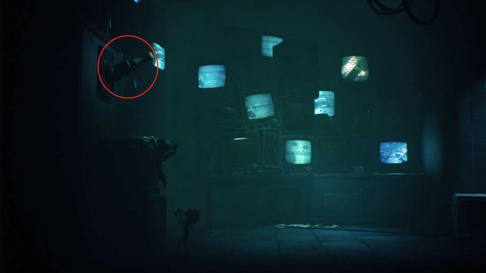 Pulling the lever to deactivate all the cameras