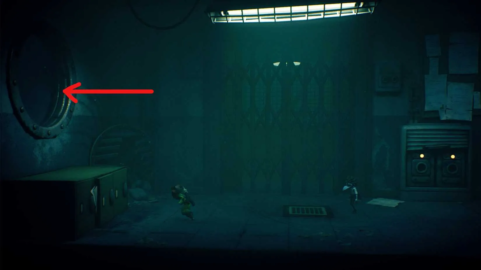 First battery location in the freezer room during Chapter 2