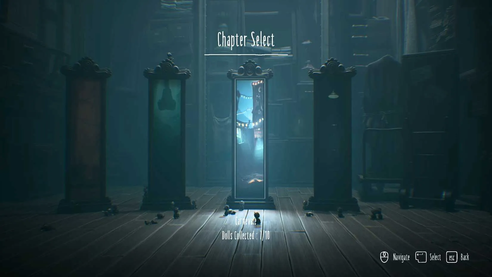 Little Nightmares 3 chapter select screen