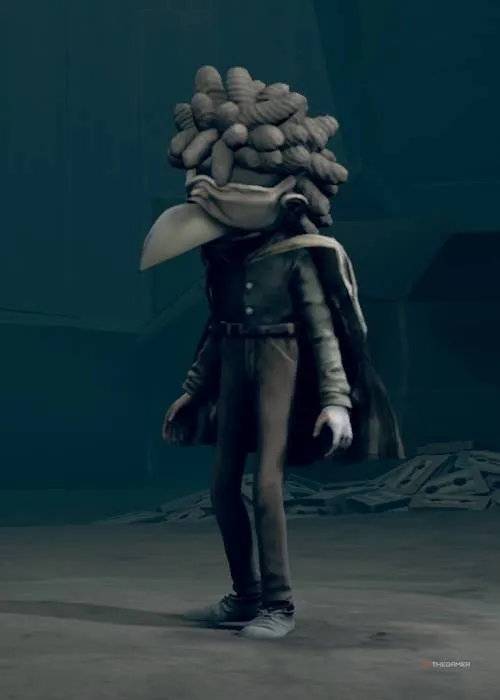 Low crouched in shadows, ready to draw his bow while Alone watches from the background