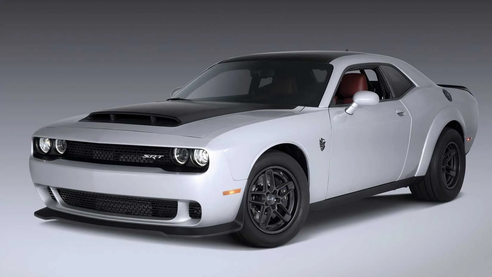 Front 3/4 pic of a Dodge Demon 170