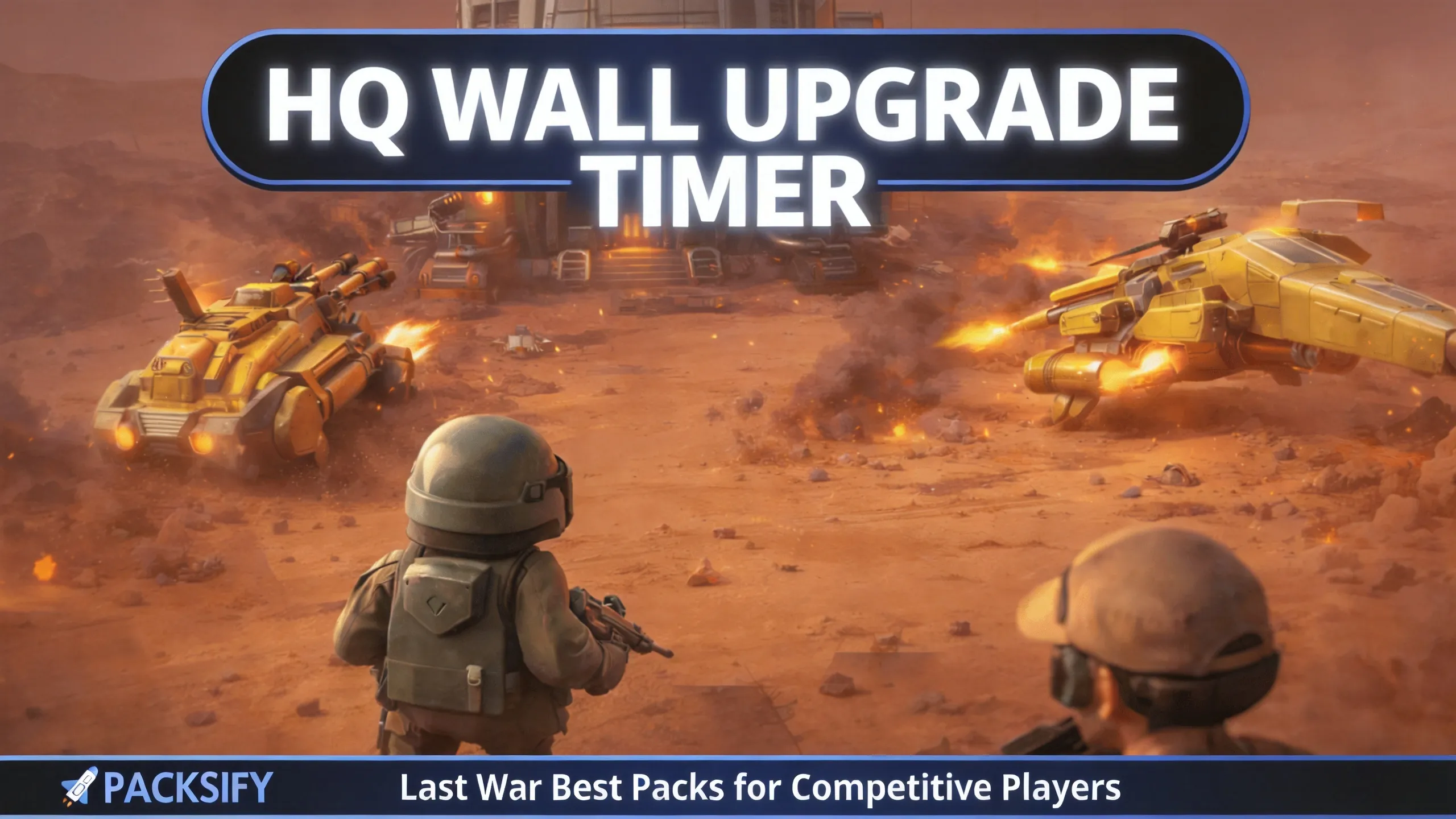 Headquarters upgrade timer showing Wall prerequisite in Last War Survival
