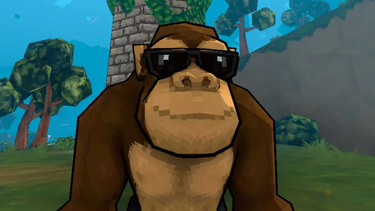 Megabonk Monke looking at the screen