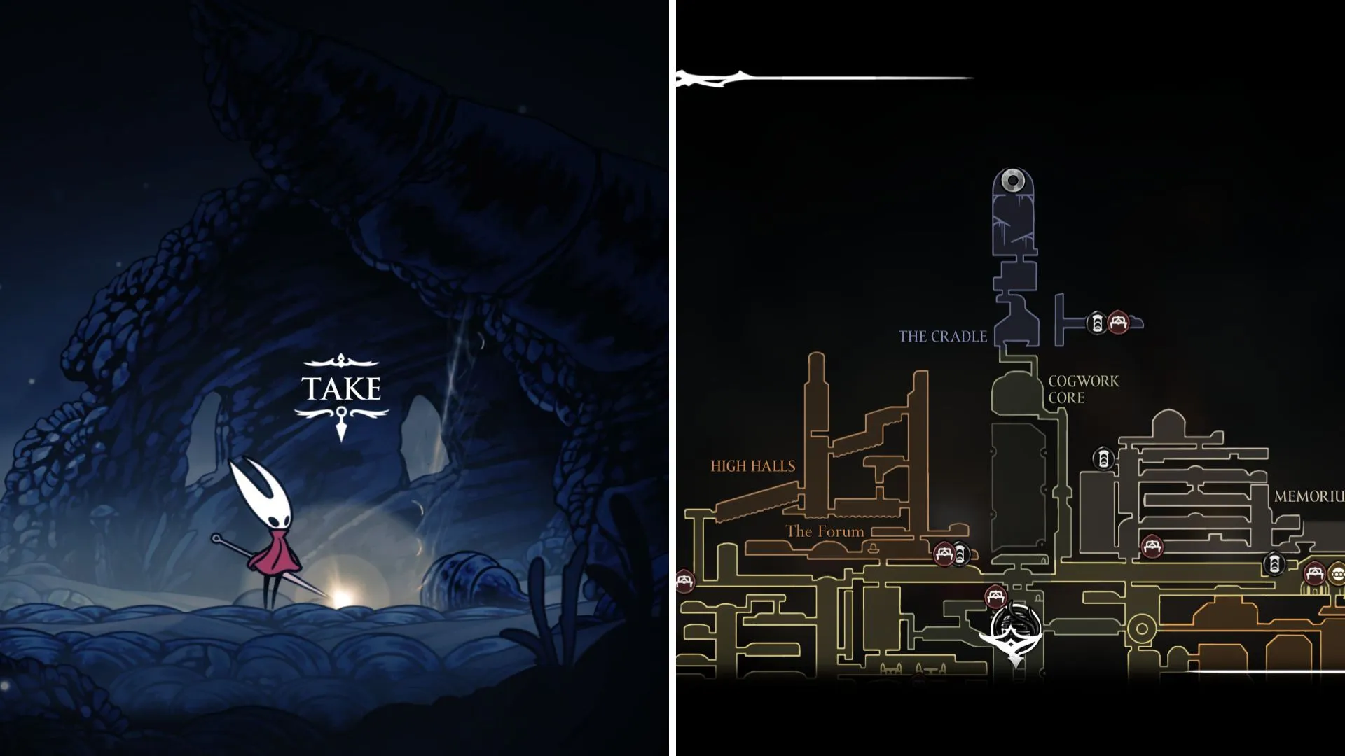 The climb to the surface of Pharloom, a challenging vertical gauntlet.