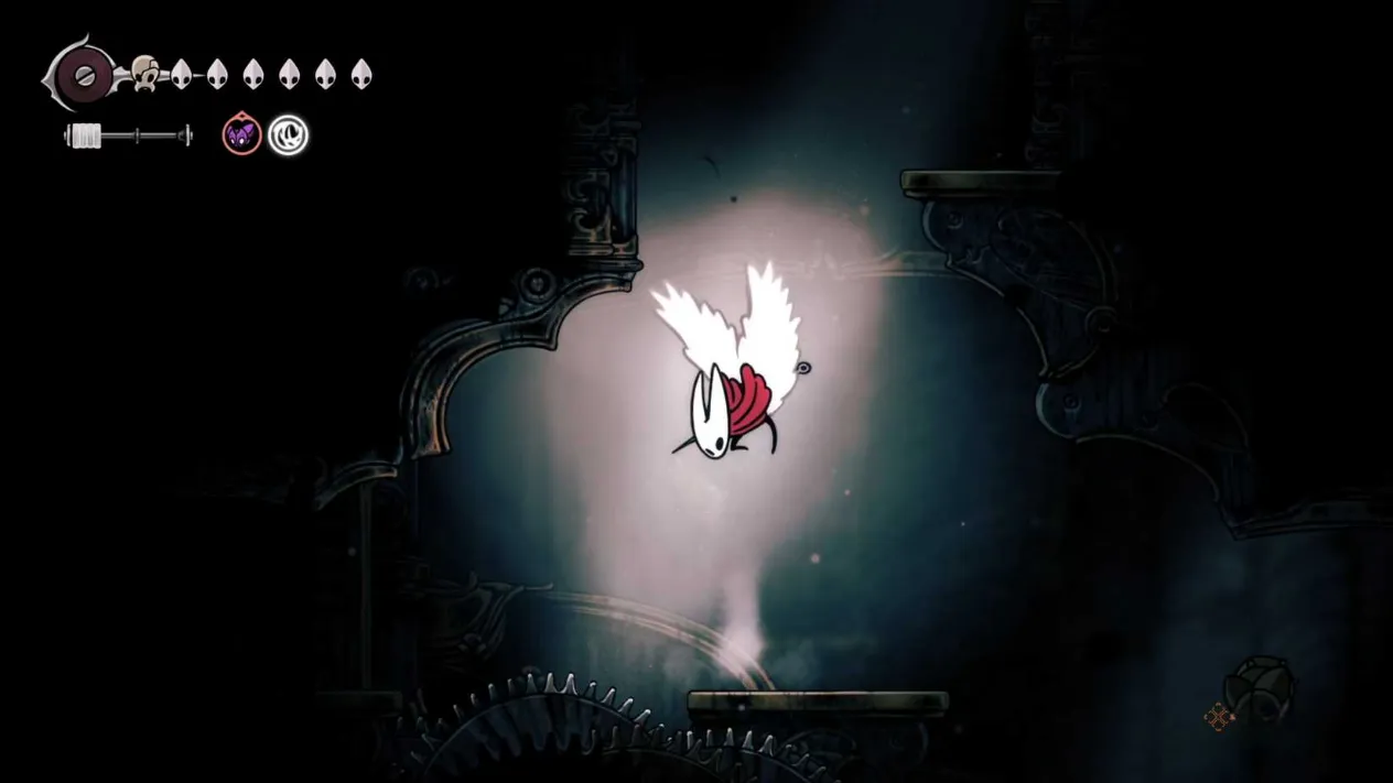 The player character approaching the glass-encased Second Sentinel, ready to implant the Completed Cogheart.