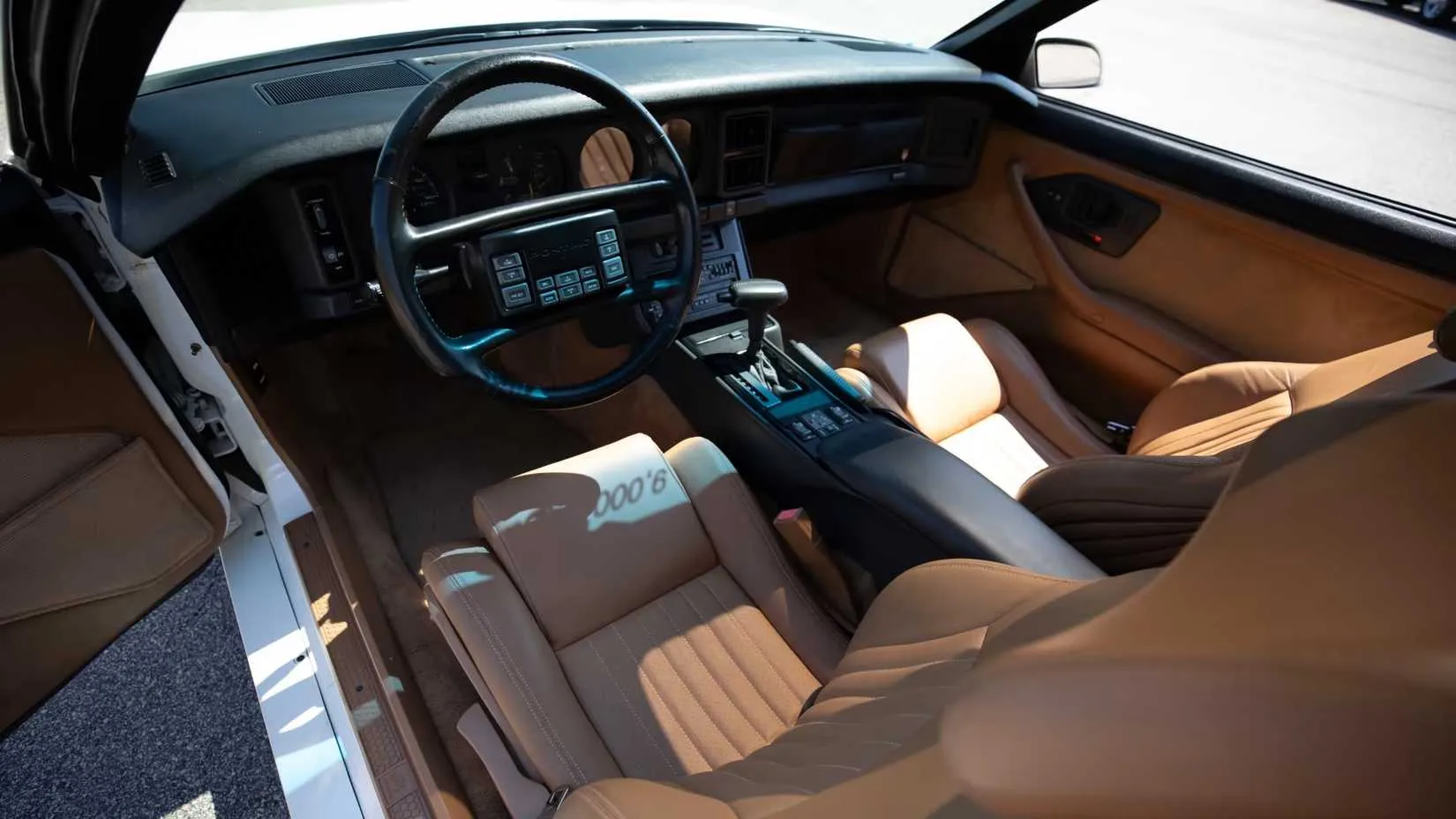wide angle shot of the tan interior