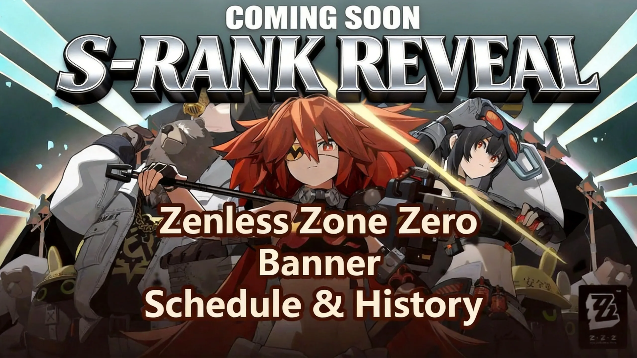 Zenless Zone Zero gacha pull interface showing an S-Rank character reveal animation