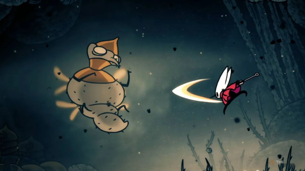 Hornet faces the Broodmother in a tense subterranean arena