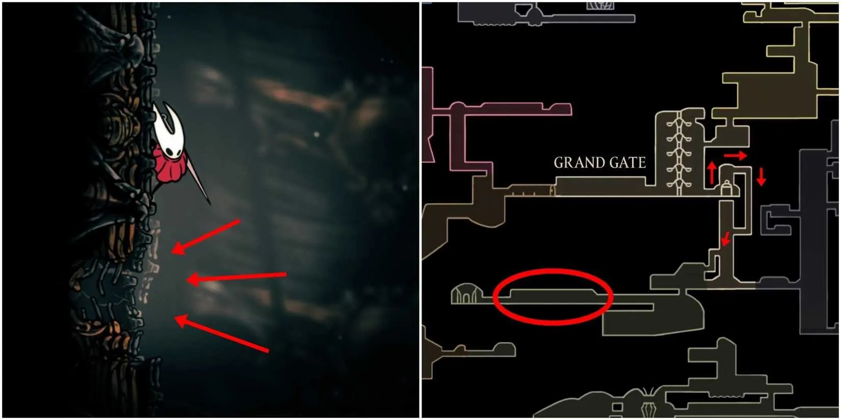 The hidden entrance leading towards Seth’s chamber