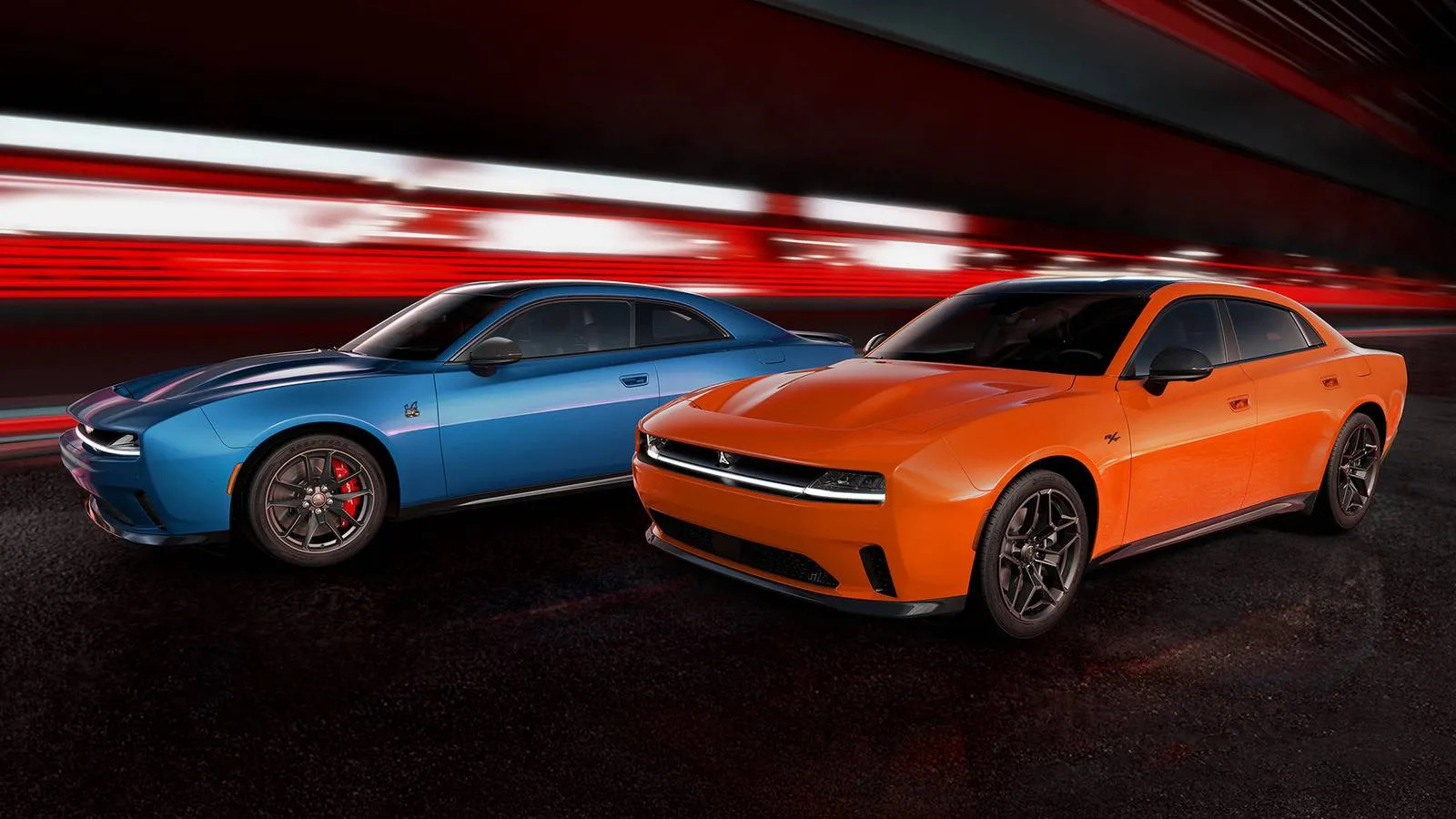 All-new Dodge Charger Daytona with aggressive front end and illuminated Fratzog badge