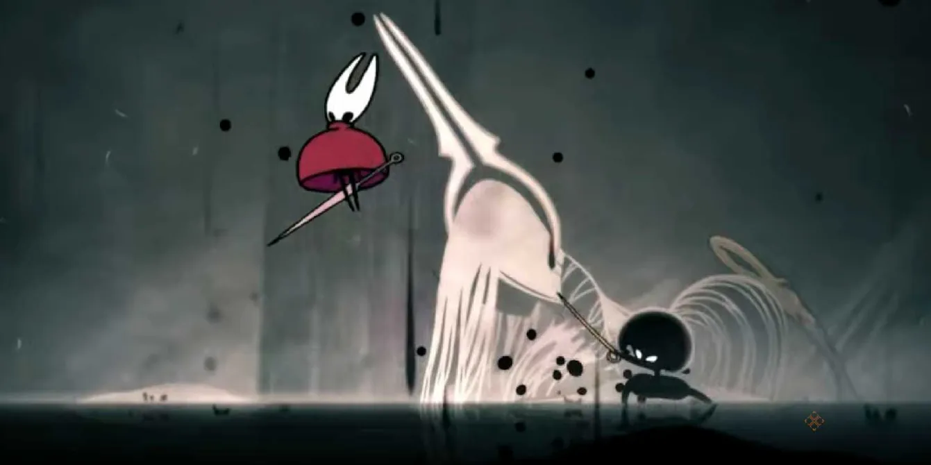 Hornet fighting against the true final boss Lost Lace in Hollow Knight Silksong