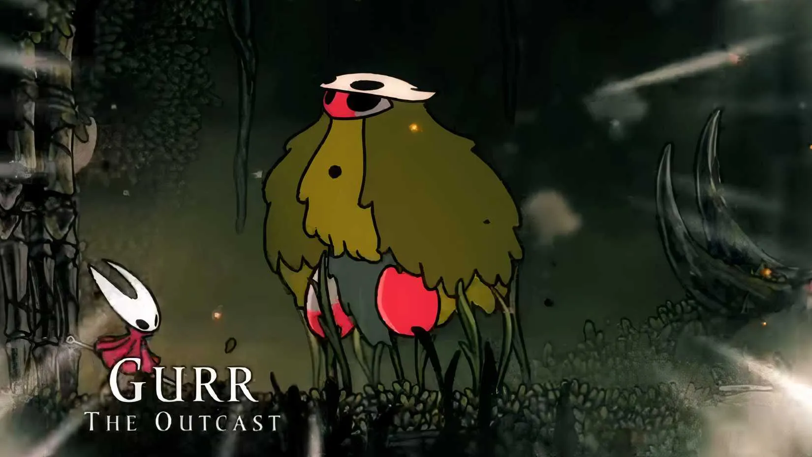 Gurr The Outcast peeking from a hole riddled with traps