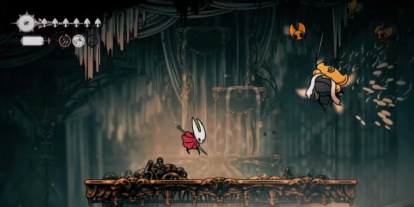An elegantly floating Maestro in the High Halls directs its three Cogfly summons, a robotic orchestra of pain.