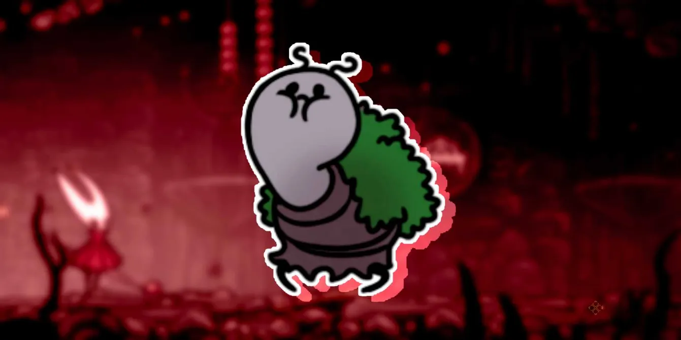 A tangled, moss-covered Overgrown Pilgrim from Hollow Knight: Silksong