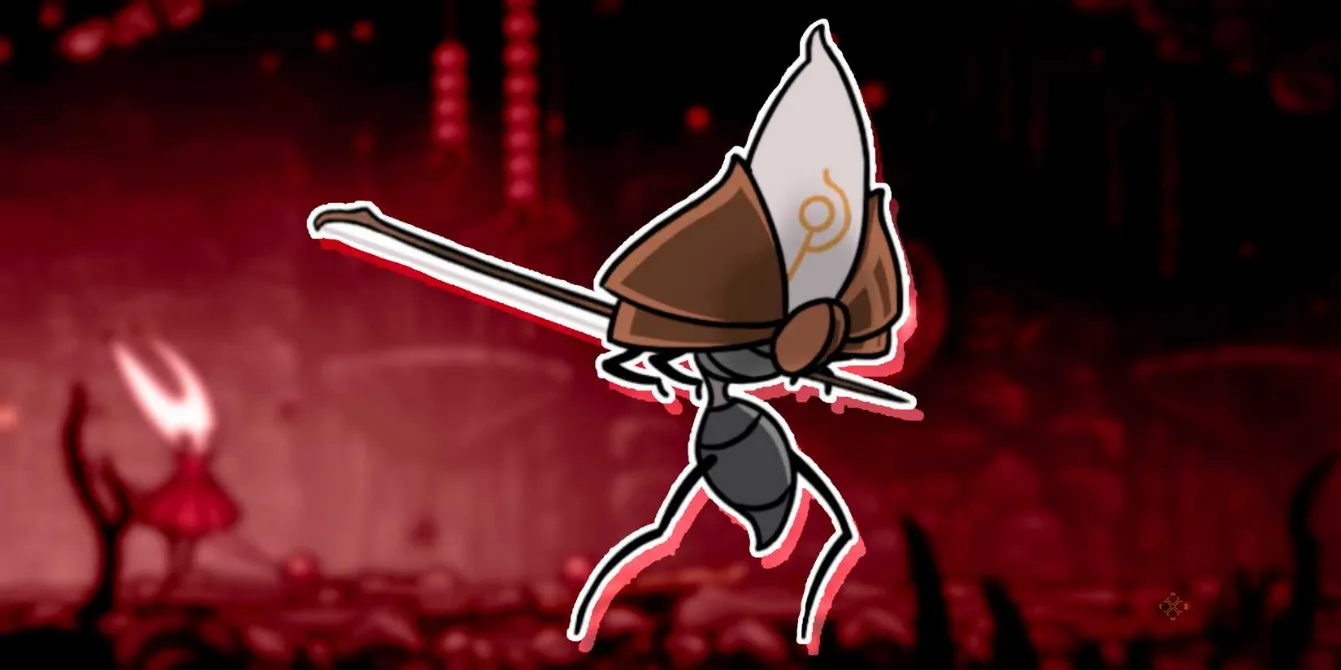 A Grand Reed enemy wielding a violin bow from Hollow Knight: Silksong