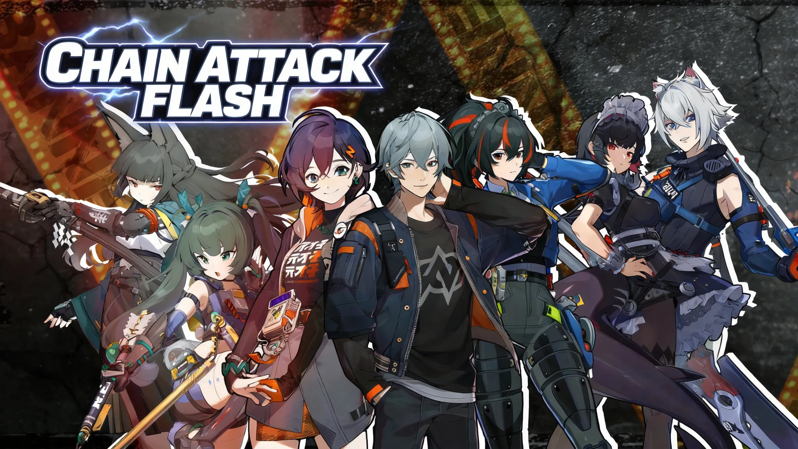 Zenless Zone Zero combat scene with Chain Attack flash effect