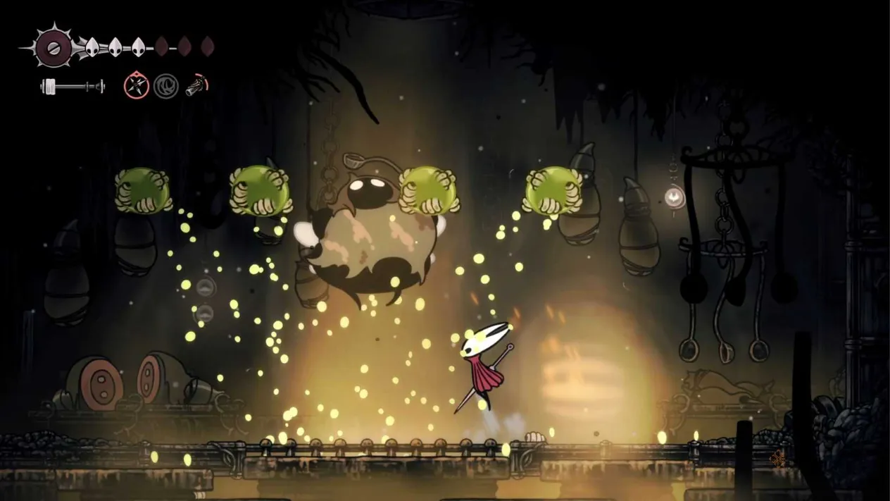 Disgraced Chef Lugoli mid-attack with muckmaggot balls spreading around the arena