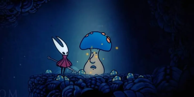 Hollow Knight Silksong Mister Mushroom NPC appearing in The Cradle location