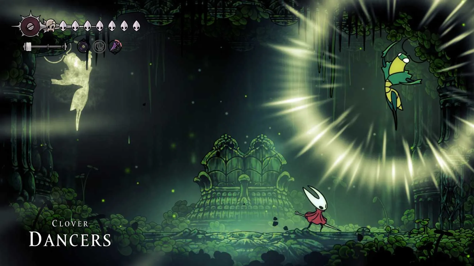 The Clover Dancers boss arena with the Green Prince and his illusion