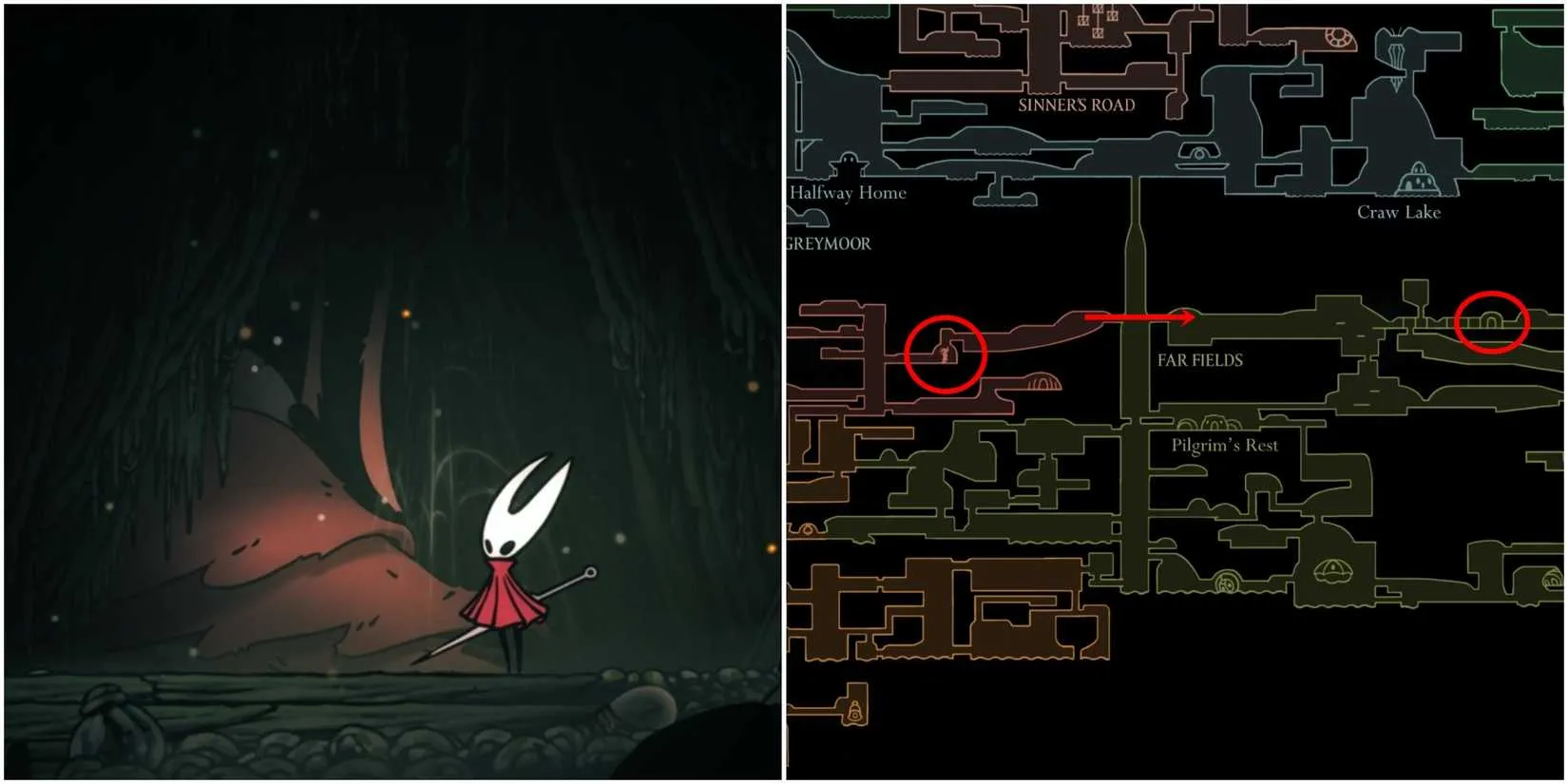 Map of the secret location in Far Fields