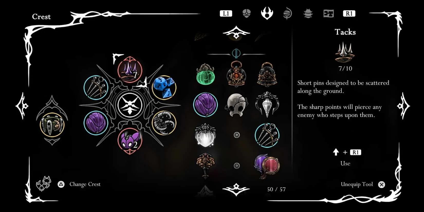 Recommended tool and crest setup