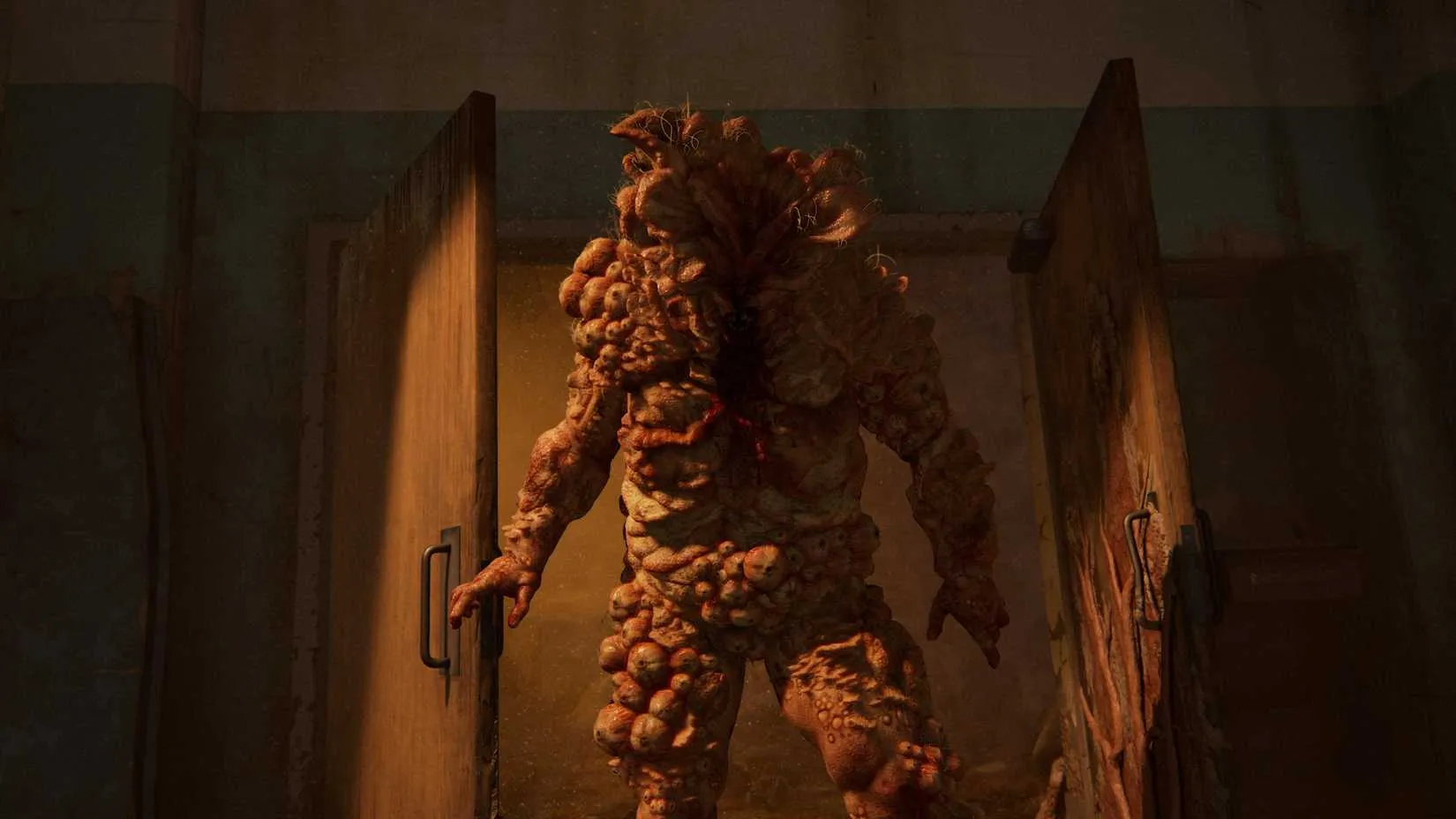 A Clicker ready to attack in The Last of Us