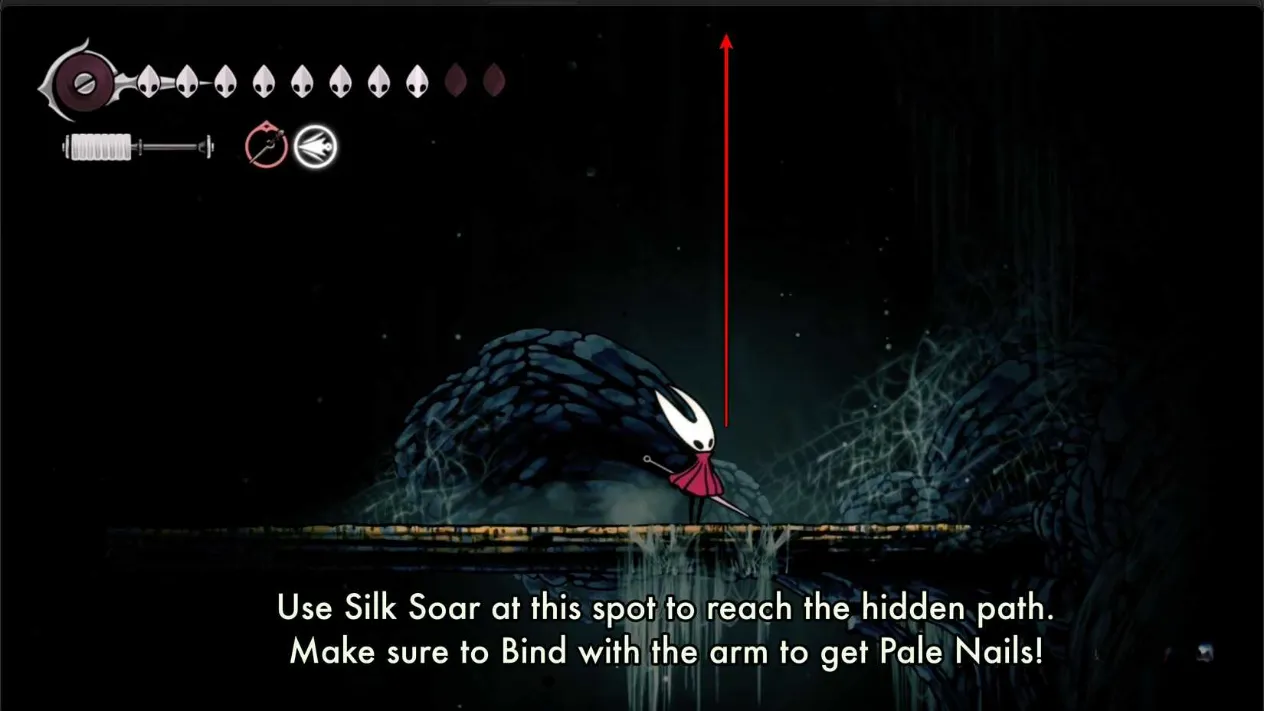 The start of the secret surface path at the top of the Cradle
