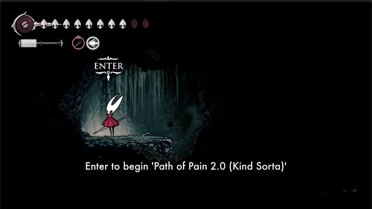 The cave entrance to the gauntlet