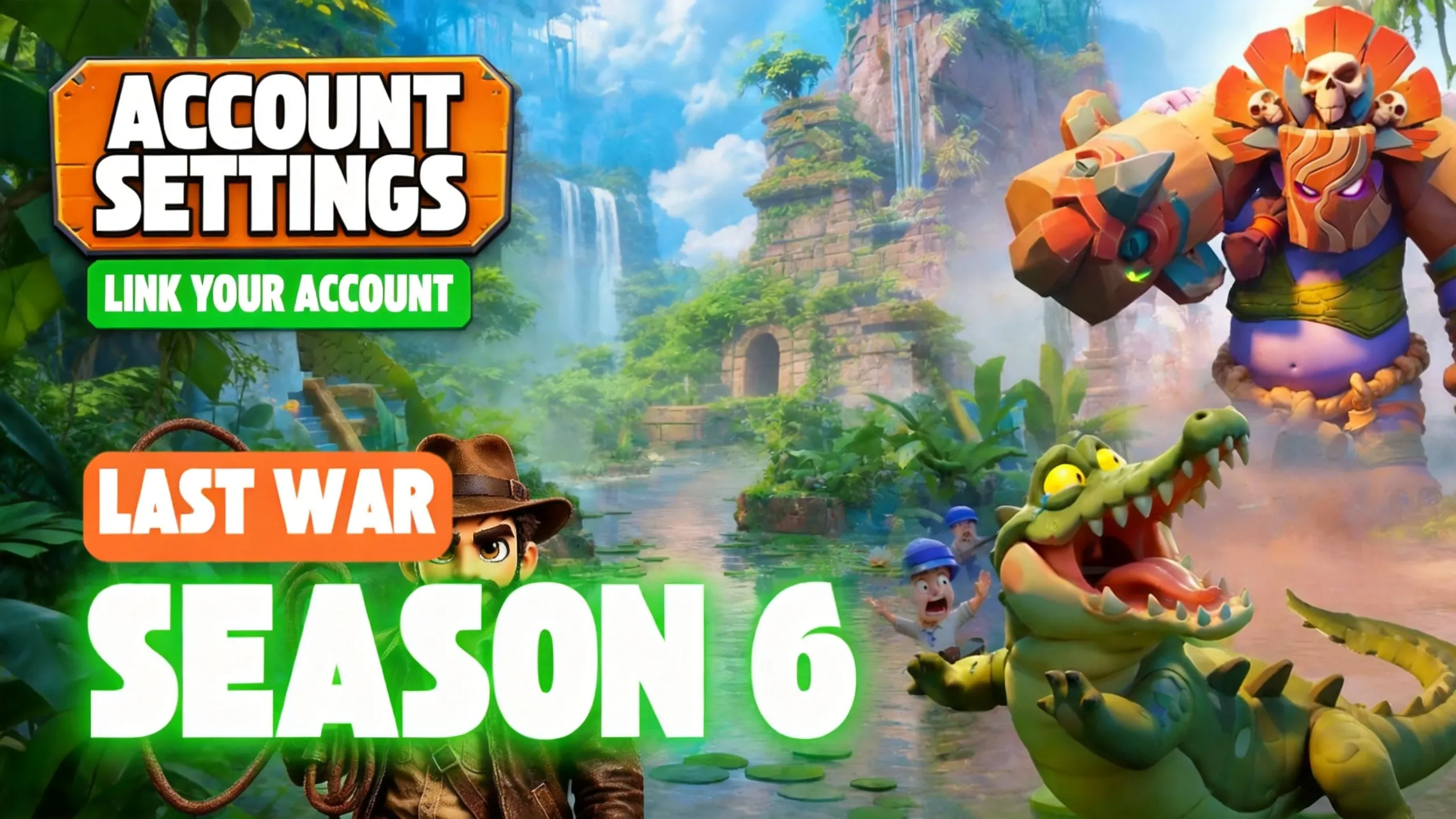 Last War Survival account link settings screen with Facebook option